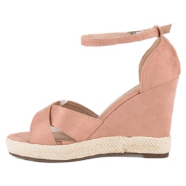 Seastar Sandalias cuña ante rosado 4