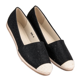 Alpargatas purpurina negro 5
