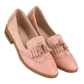 SDS Mocasines Rosa Con Flecos rosado 6