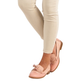 SDS Mocasines Rosa Con Flecos rosado 2