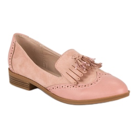 SDS Mocasines Rosa Con Flecos rosado 3