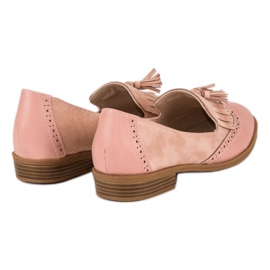 SDS Mocasines Rosa Con Flecos rosado 5