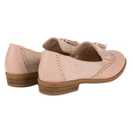 SDS Mocasines beige con flecos 5