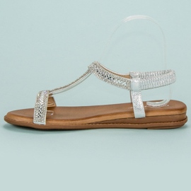 Renda Elegantes sandalias sin cordones gris 4
