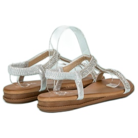 Renda Elegantes sandalias sin cordones gris 5