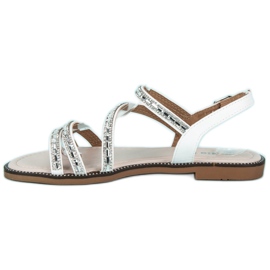 Nio Nio Sandalias planas con estilo blanco 1