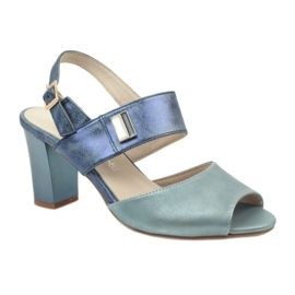 M.Daszyński Sandalias con plantilla de piel Daszyński azul 1 M.Daszyński Sandalias con plantilla de piel Daszyński azul 1