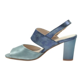 M.Daszyński Sandalias con plantilla de piel Daszyński azul 2 M.Daszyński Sandalias con plantilla de piel Daszyński azul 2