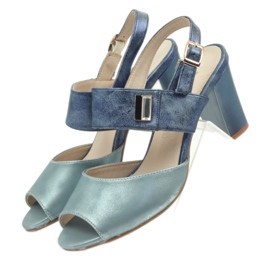 M.Daszyński Sandalias con plantilla de piel Daszyński azul 4 M.Daszyński Sandalias con plantilla de piel Daszyński azul 4