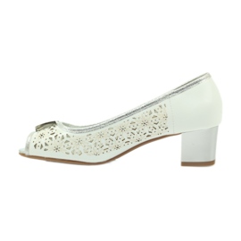 M.Daszyński Sandalias con plantilla de piel Daszyński blanco marrón gris 2