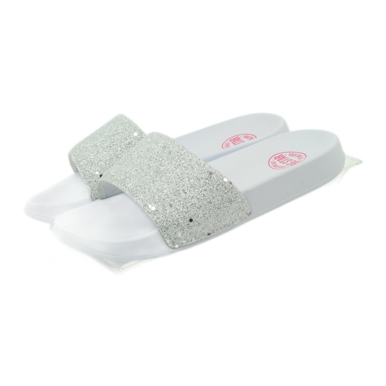 Zapatillas perfiladas Big Star glitter blanco gris 4