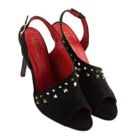 Sandalias negras asimétricas GH-268 Negro 5