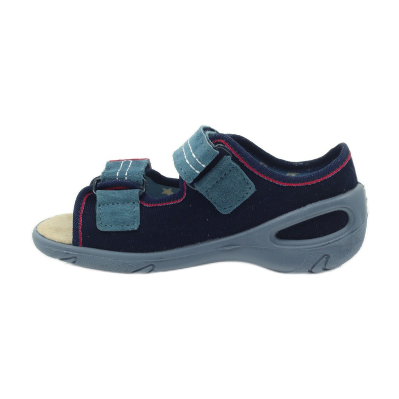 Sandalias, inserto de piel Befado 065x azul rojo azul marino 2