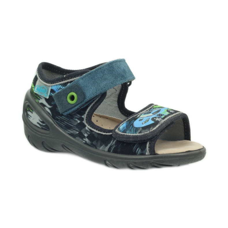 Sandalias inserto piel Befado 433P azul gris verde 1