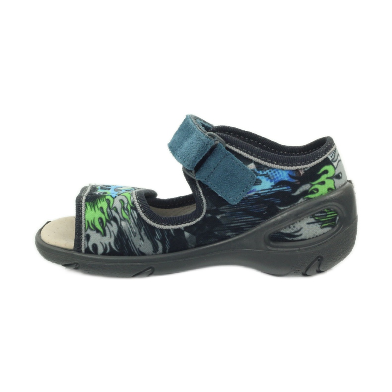 Sandalias inserto piel Befado 433P azul gris verde 2