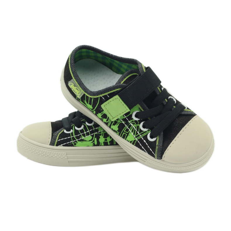 Deportivas negras Befado 429x005 negro verde 3