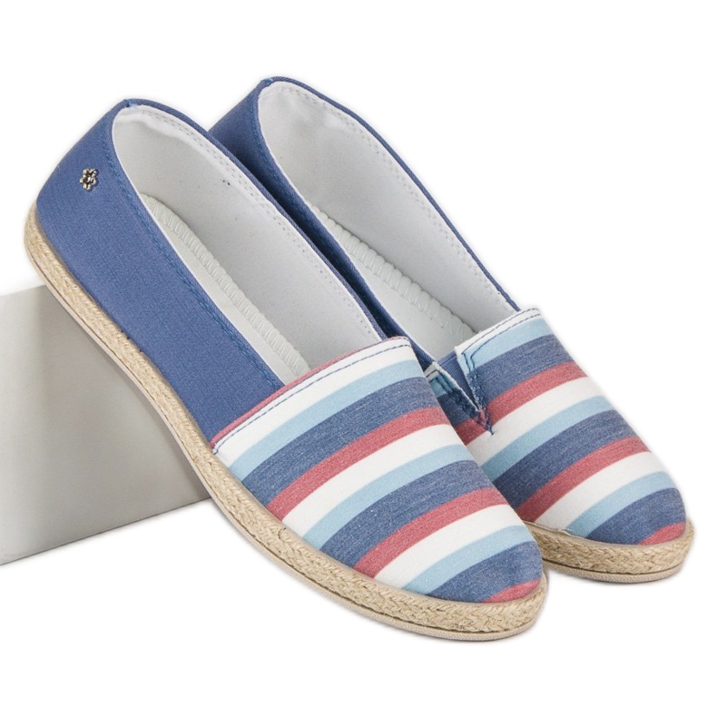 Alpargatas slip on vices azul 2