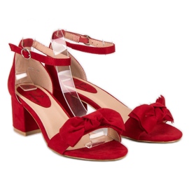 Top Shoes Sandalias rojas de tacón rojo 6