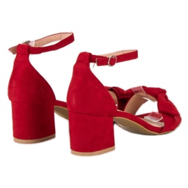 Top Shoes Sandalias rojas de tacón rojo 5