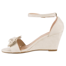 L. Lux. Shoes Sandalias de cuña con estilo marrón 4