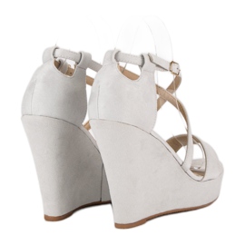 Sandalias cuña ante gris 5