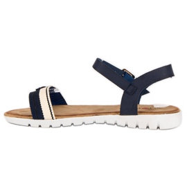 Top Shoes Sandalias casuales de mujer azul marino 4