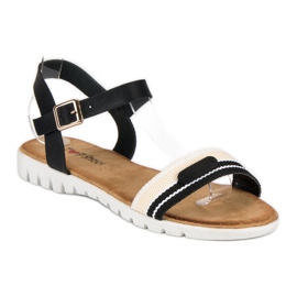 Top Shoes Sandalias casuales de mujer negro 3