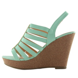 Sandalias cuña FA77 Verde 3