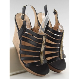 Sandalias cuña FA77 Negro 1