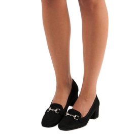 Zapatos de tacón de ante negro VINCEZA 1
