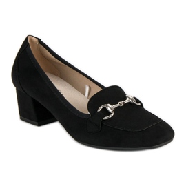 Zapatos de tacón de ante negro VINCEZA 3