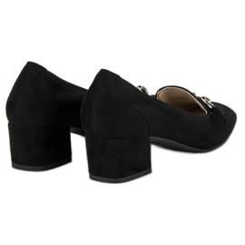 Zapatos de tacón de ante negro VINCEZA 5