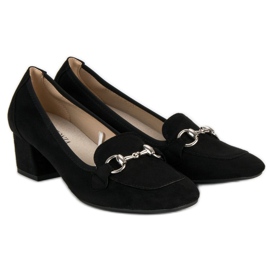 Zapatos de tacón de ante negro VINCEZA 6