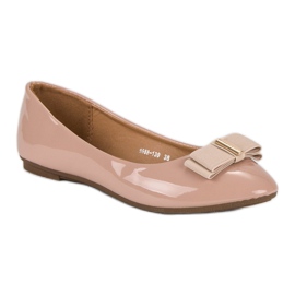 Bailarinas lacadas con lazo rosado 3