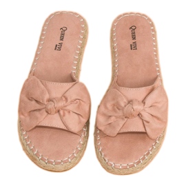 Queen Vivi Chanclas alpargatas ante rosado 1