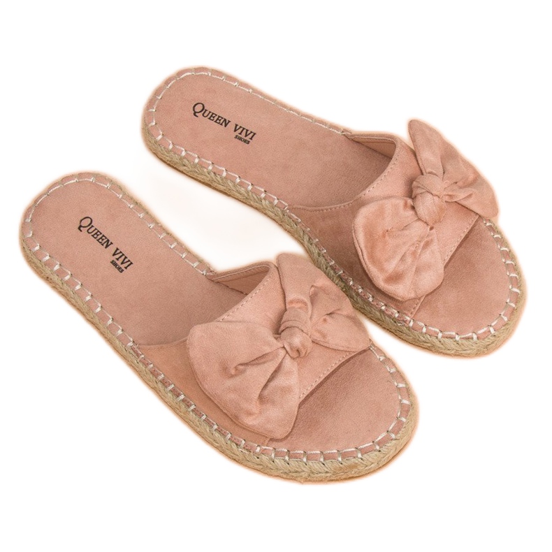 Queen Vivi Chanclas alpargatas ante rosado 2