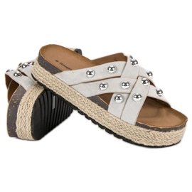 Sergio Todzi Zapatillas con pedrería gris 5