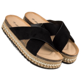 Bello Star Chanclas plataforma negro 3