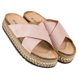 Bello Star Chanclas plataforma rosado 5