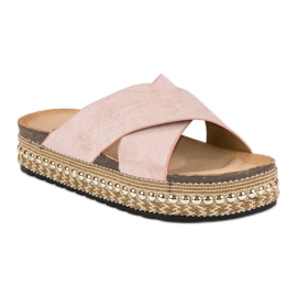 Bello Star Chanclas plataforma rosado 2