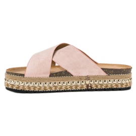 Bello Star Chanclas plataforma rosado 3