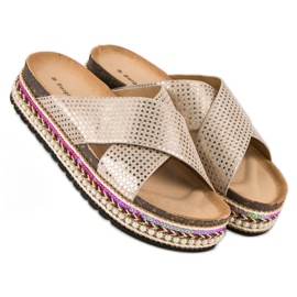Sergio Todzi Chanclas estampado étnico amarillo 3