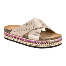 Sergio Todzi Chanclas estampado étnico amarillo 4