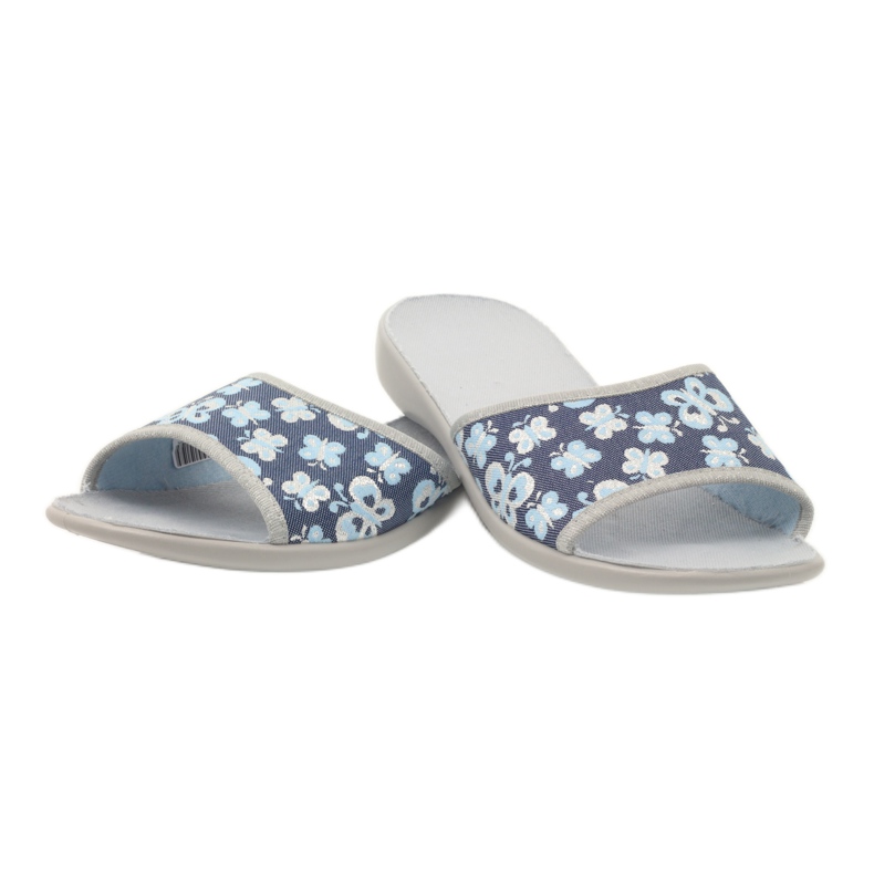 Befado zapatos de mujer zapatillas 300D040 zapatillas azul gris azul marino 3