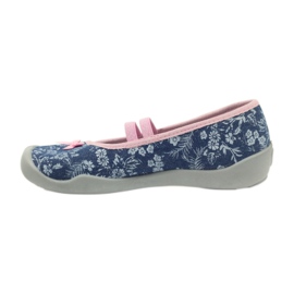 Zapatillas flores Befado 116y232 jeans azul rosado azul marino 2
