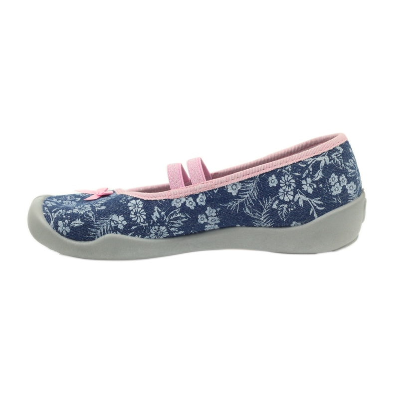 Zapatillas flores Befado 116y232 jeans azul rosa azul marino 2