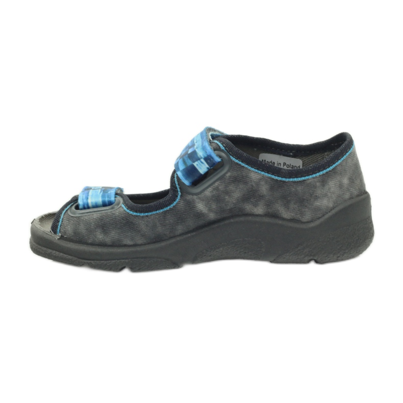 Sandalias, zapatillas velcro Befado 969x117 azul gris 2