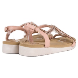 SDS Cómodas sandalias planas rosado 4