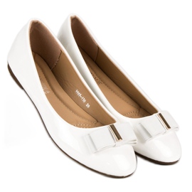 Diamantique Bailarinas lacadas con lazo blanco 6