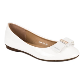 Diamantique Bailarinas lacadas con lazo blanco 3